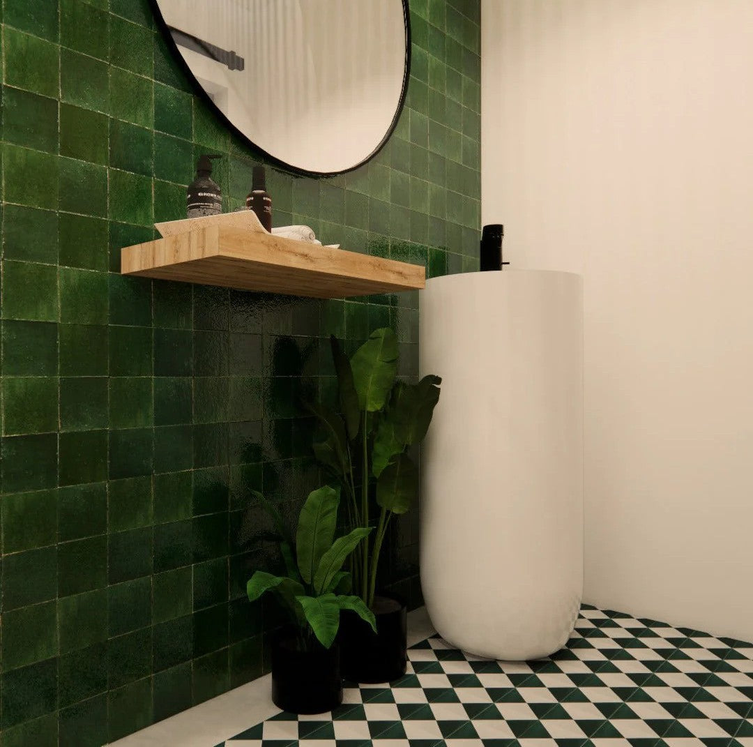 Transform Your Interior with the Timeless Beauty of Green Zellige Tiles